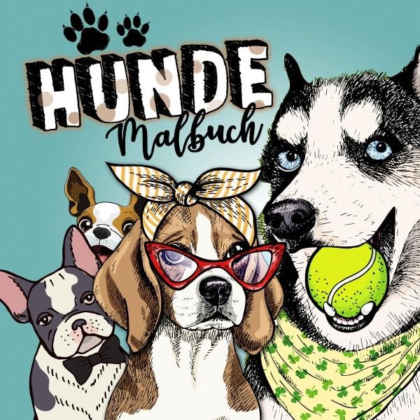 Produktbild: Hunde Malbuch f&uuml;r Erwachsene