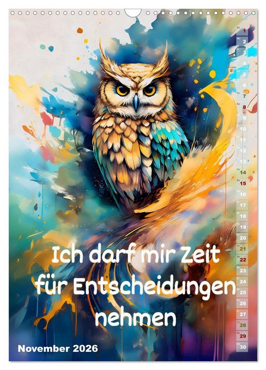 Produktbild: Ich bin stark - Ein tierischer Affirmationskalender (Wandkalender 2026 DIN A3 hoch), CALVENDO Monatskalender