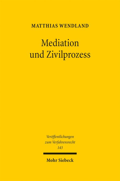 Produktbild: Mediation und Zivilprozess