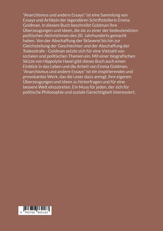 Produktbild: Anarchismus und andere Essays