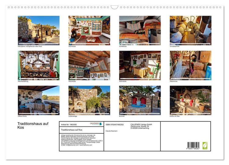 Produktbild: Traditionshaus auf Kos (Wandkalender 2026 DIN A2 quer), CALVENDO Monatskalender