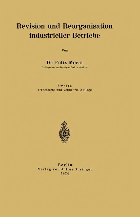 Produktbild: Revision und Reorganisation industrieller Betriebe