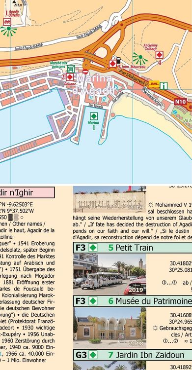 Produktbild: Stadtplan Agadir - Cityplan Inezgane 1:15.000 + Ausflugstipps + GPS-Waypoints