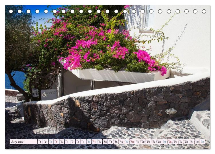Produktbild: Santorini Island in the Light of the Aegean (Desk Calendar 2027 DIN A5 landscape), CALVENDO 12 Month DeskCalendar