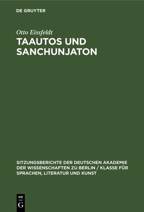 Produktbild: Taautos und Sanchunjaton