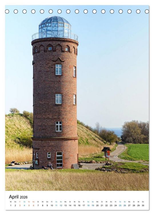 Produktbild: Insel R&uuml;gen - Kreide, Landschaft, Leuchtt&uuml;rme (Tischkalender 2026 DIN A5 hoch), CALVENDO Monatskalender