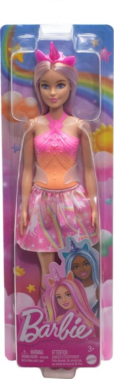 Produktbild: Barbie Einhorn Puppen mit Fantasiehaaren, Outfits mit Farbverlauf und Einhorn-Accessoires