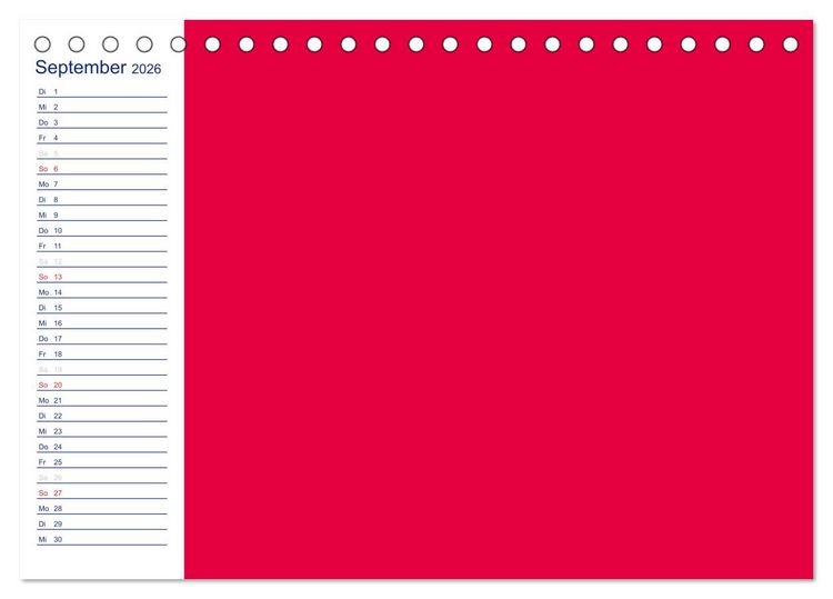 Produktbild: Farbiger Bastelkalender (Tischkalender 2026 DIN A5 quer), CALVENDO Monatskalender