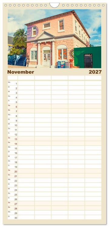 Produktbild: Familienplaner 2027 - Nassau - Stadt mit karibischem Flair mit 5 Spalten (Wandkalender, 21 x 45 cm) CALVENDO