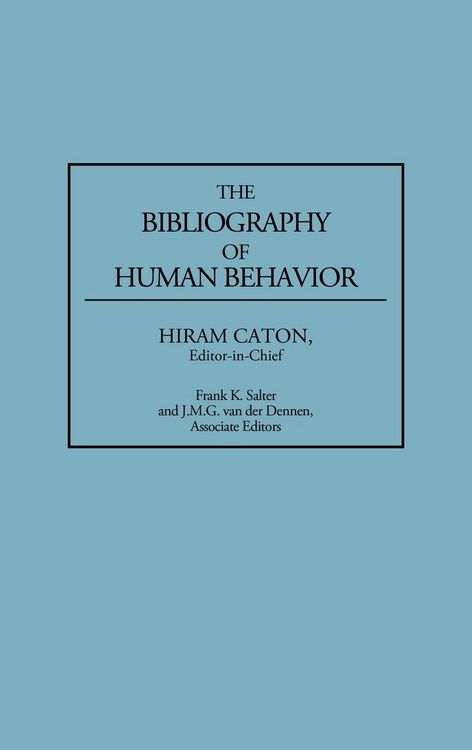 Produktbild: The Bibliography of Human Behavior