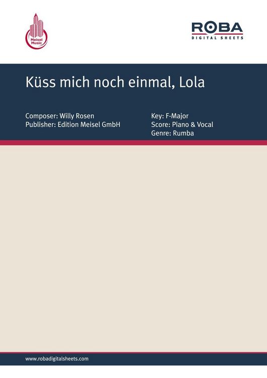 Produktbild: K&uuml;ss mich noch einmal, Lola