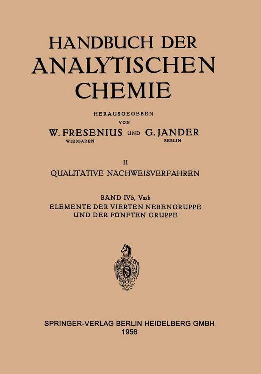 Produktbild: Elemente Der Vierten Nebengruppe und Der F&uuml;nften Gruppe