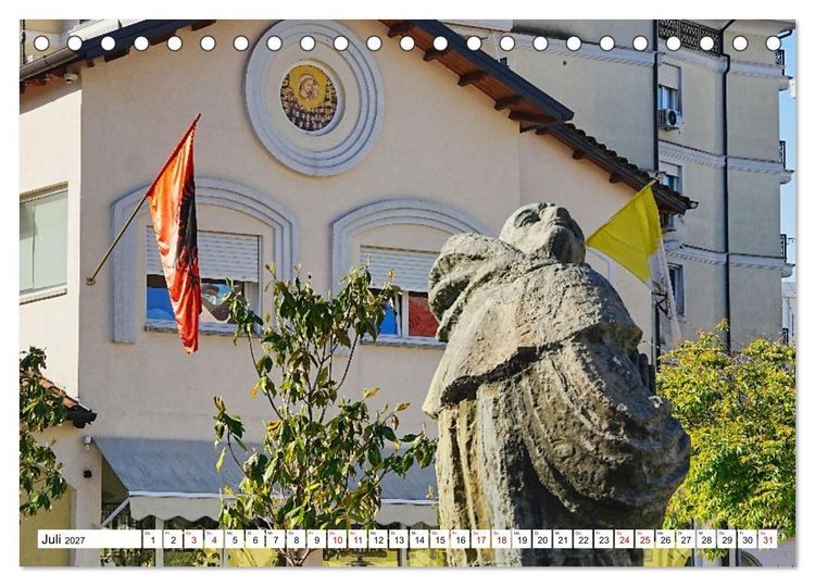 Produktbild: Katholische und orthodoxe Kirchen in Tirana und Shkodra, Albanien (Tischkalender 2027 DIN A5 quer), CALVENDO Monatskalender