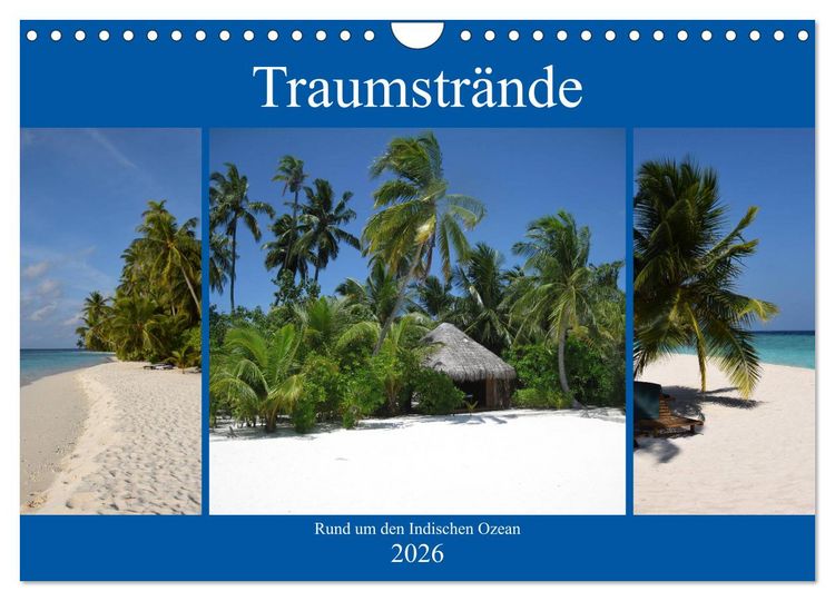 Produktbild: Traumstr&auml;nde rund um den Indischen Ozean (Wandkalender 2026 DIN A4 quer), CALVENDO Monatskalender