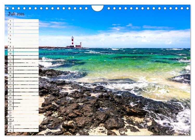 Produktbild: FUERTEVENTURA Geburtstagskalender mit Planerfunktion (Wandkalender 2026 DIN A4 quer), CALVENDO Monatskalender