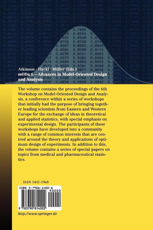 Produktbild: MODA 6 - Advances in Model-Oriented Design and Analysis