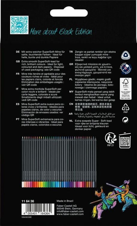Produktbild: Faber-Castell Buntstifte Black Edition 36er Kartonetui