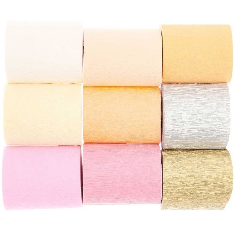 Produktbild: Kreppb&auml;nder, Bl&uuml;ten Mix, MIX, 9 Stk, 5,5 cm x 10 m