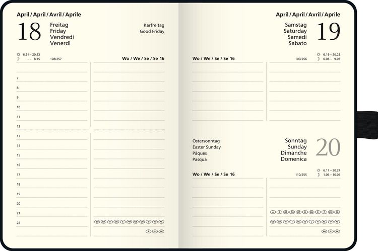 Produktbild: BRUNNEN 1073666907 Taschenkalender Kompagnon Mod. 736 66 2027 A6, Kunststoff, schwarz