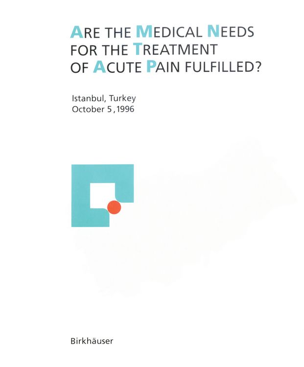 Produktbild: Are the medical needs for the treatment of acute pain fulfilled?