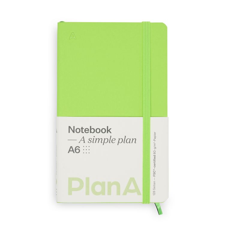 Produktbild: Notizbuch A6 Softcover Kiwi Green Punktiert, 128 Seiten