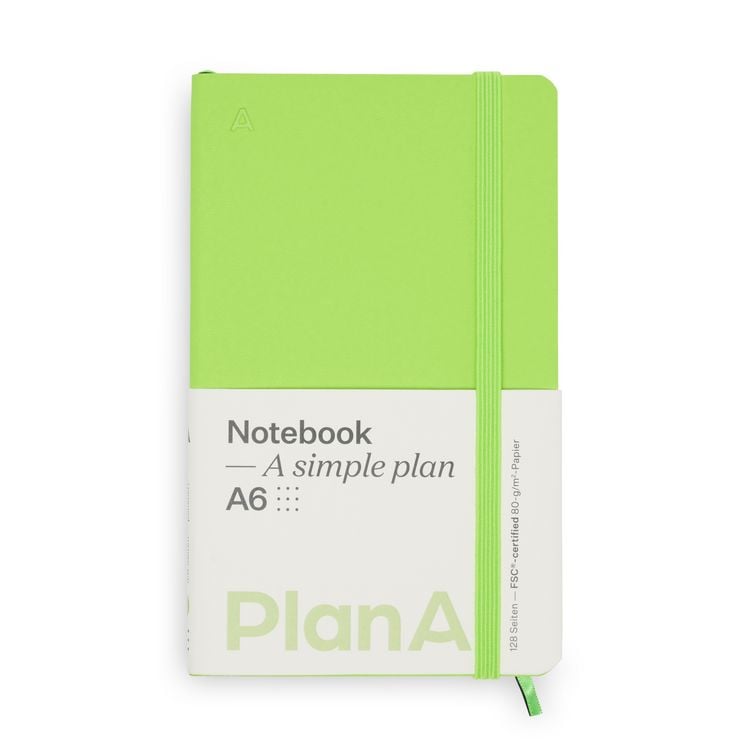 Produktbild: Notizbuch A6 Softcover Kiwi Green Punktiert, 128 Seiten