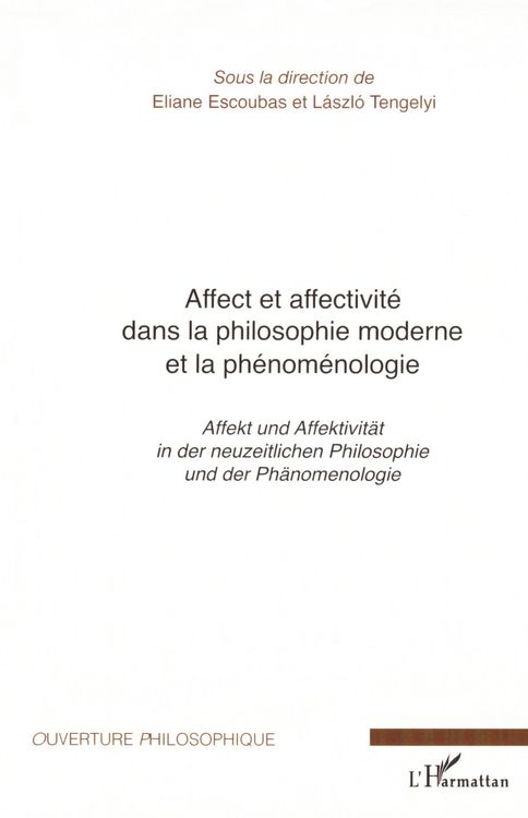 Produktbild: Affect et affectivit&eacute; dans la philosophie moderne et la ph&eacute;nom&eacute;nologie