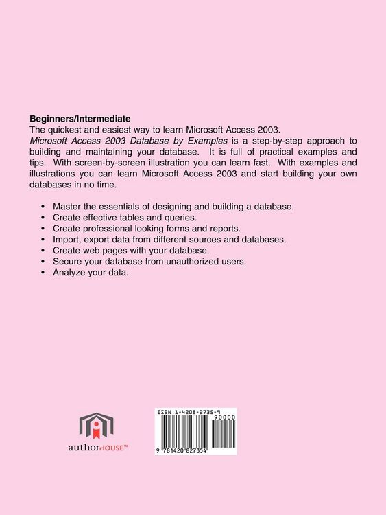 Produktbild: Microsoft Access 2003 Database by Examples