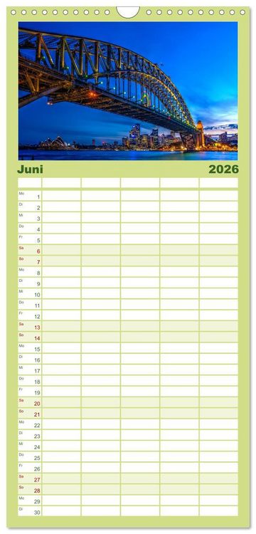 Produktbild: Familienplaner 2026 - Australien - Travel The Gravel mit 5 Spalten (Wandkalender, 21 x 45 cm) CALVENDO