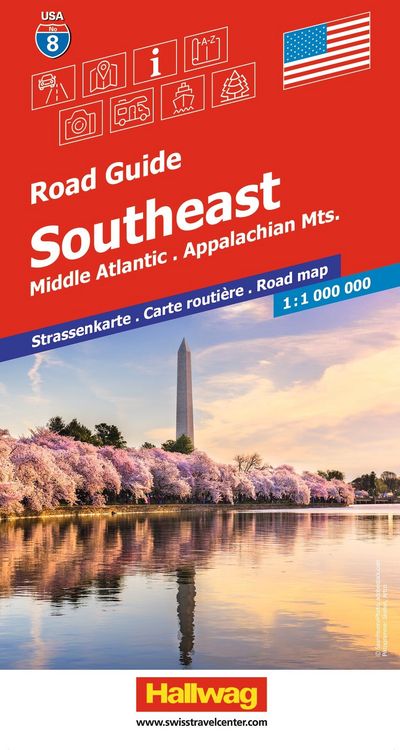 Produktbild: Hallwag Strassenkarte USA, Southeast 1:1 Mio.