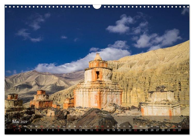 Produktbild: Faszinierende Landschaften der Welt: K&ouml;nigreich Mustang (Wandkalender 2027 DIN A3 quer), CALVENDO Monatskalender