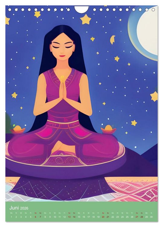 Produktbild: Meditation verbindet (Wandkalender 2026 DIN A4 hoch), CALVENDO Monatskalender