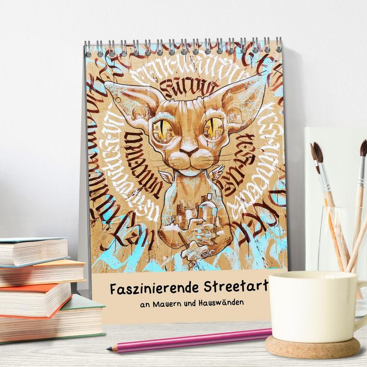 Produktbild: Faszinierende Streetart an Mauern und Hausw&auml;nden (Tischkalender 2026 DIN A5 hoch), CALVENDO Monatskalender
