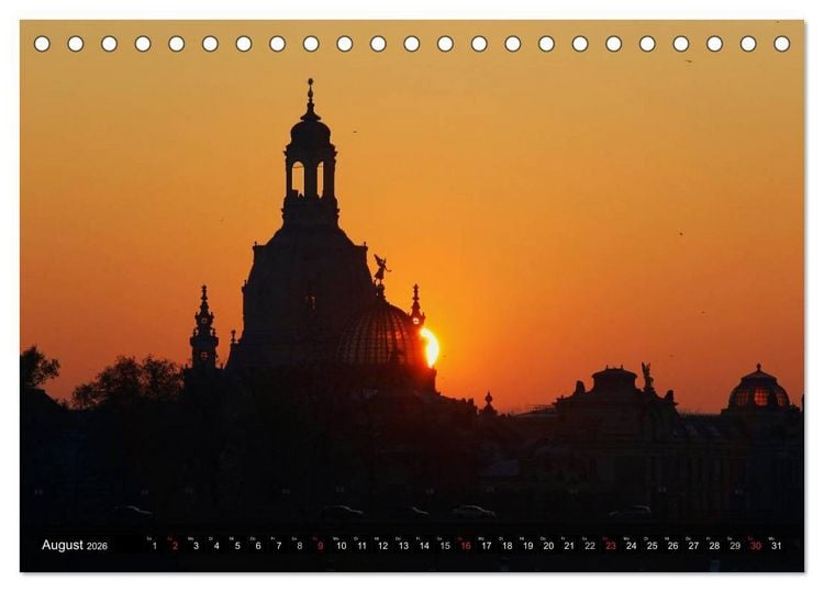 Produktbild: Elbflorenzansichten (Tischkalender 2026 DIN A5 quer), CALVENDO Monatskalender
