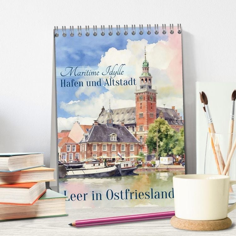 Produktbild: Hafen und Altstadt - Leer in Ostfriesland (Tischkalender 2027 DIN A5 hoch), CALVENDO Monatskalender