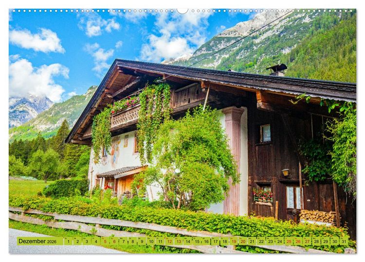 Produktbild: Historische Bauernh&auml;user im Tiroler Leutaschtal (Wandkalender 2026 DIN A2 quer), CALVENDO Monatskalender