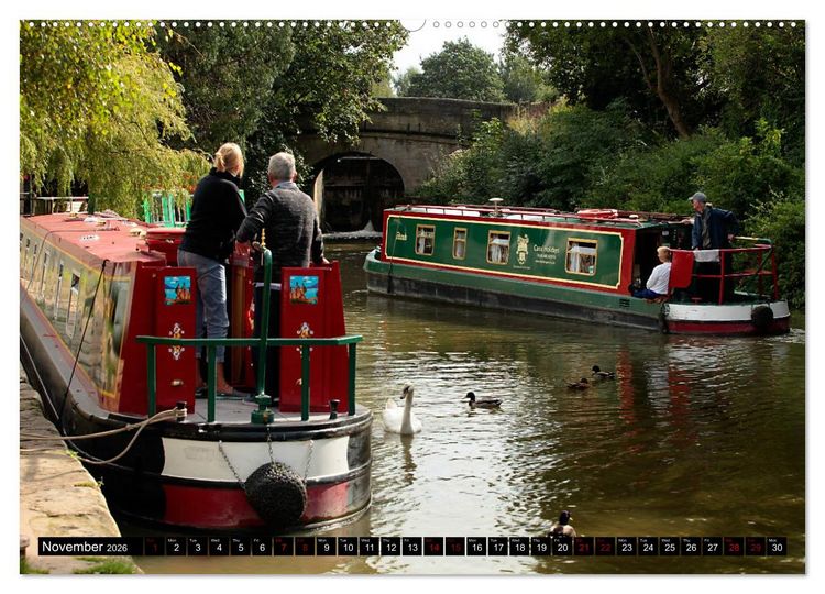 Produktbild: Narrowboats (High Quality Premium Wall Calendar 2026 DIN A2 landscape),CALVENDO 12 Month Wall Calendar