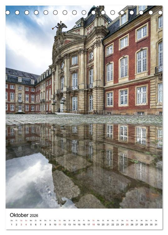 Produktbild: M&uuml;nster - Spiegelwelten einer Stadt (Tischkalender 2026 DIN A5 hoch), CALVENDO Monatskalender