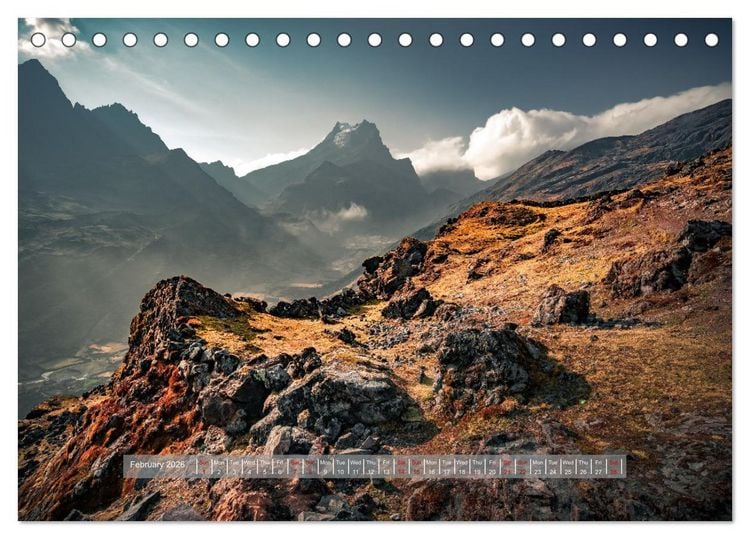 Produktbild: Picturesque Mountain Worlds (Desk Calendar 2026 DIN A5 landscape), CALVENDO 12 Month DeskCalendar