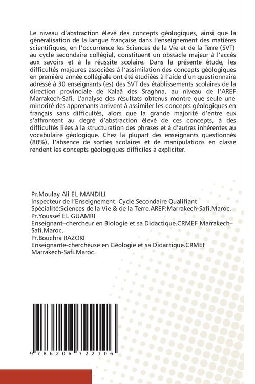 Produktbild: Obstacles Linguistiques Li&eacute;s &Agrave; L'apprentissage des Concepts G&eacute;ologiques