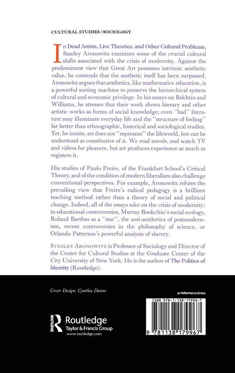Produktbild: Dead Artists, Live Theories, and Other Cultural Problems