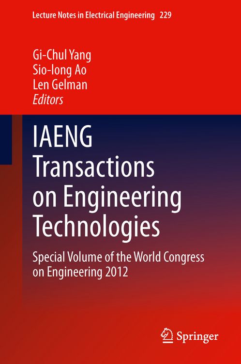 Produktbild: IAENG Transactions on Engineering Technologies