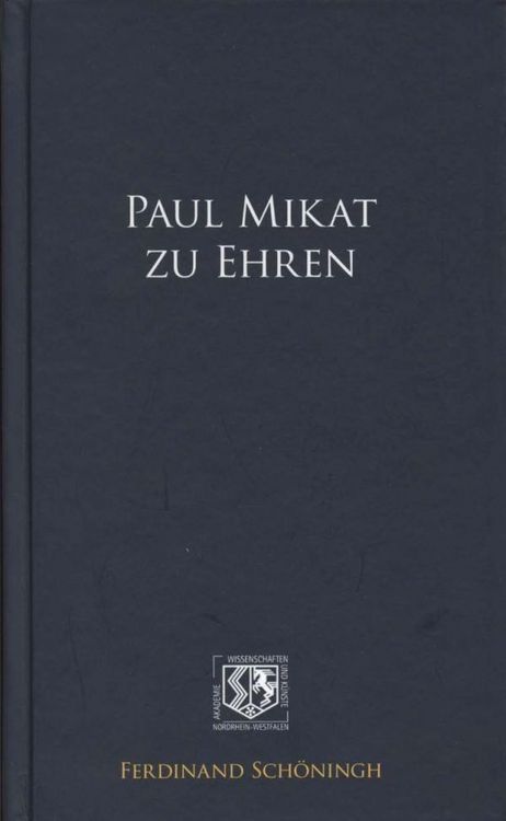 Produktbild: Paul Mikat zu Ehren