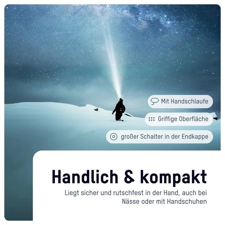 Produktbild: Ansmann LED Taschenlampe Adventure TA1800RF wiederaufladbar 1600-0763 SMD LED Taschenlampe Gro&szlig;e Reichweite akkubetrieben 1800 lm 6 h 182 g