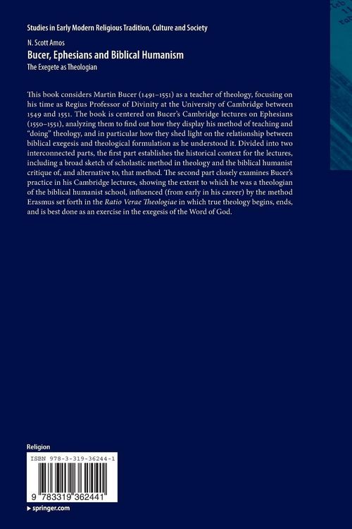Produktbild: Bucer, Ephesians and Biblical Humanism