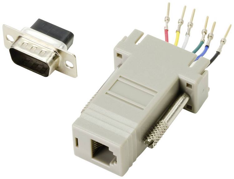 Produktbild: TRU COMPONENTS D-SUB Adapter D-SUB-Stecker 9pol. - RJ12-Buchse 1St.