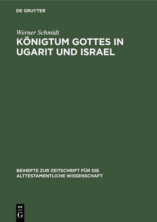 Produktbild: K&ouml;nigtum Gottes in Ugarit und Israel