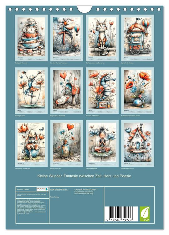 Produktbild: Kleine Wunder. Fantasie zwischen Zeit, Herz und Poesie (Wandkalender 2027 DIN A4 hoch), CALVENDO Monatskalender