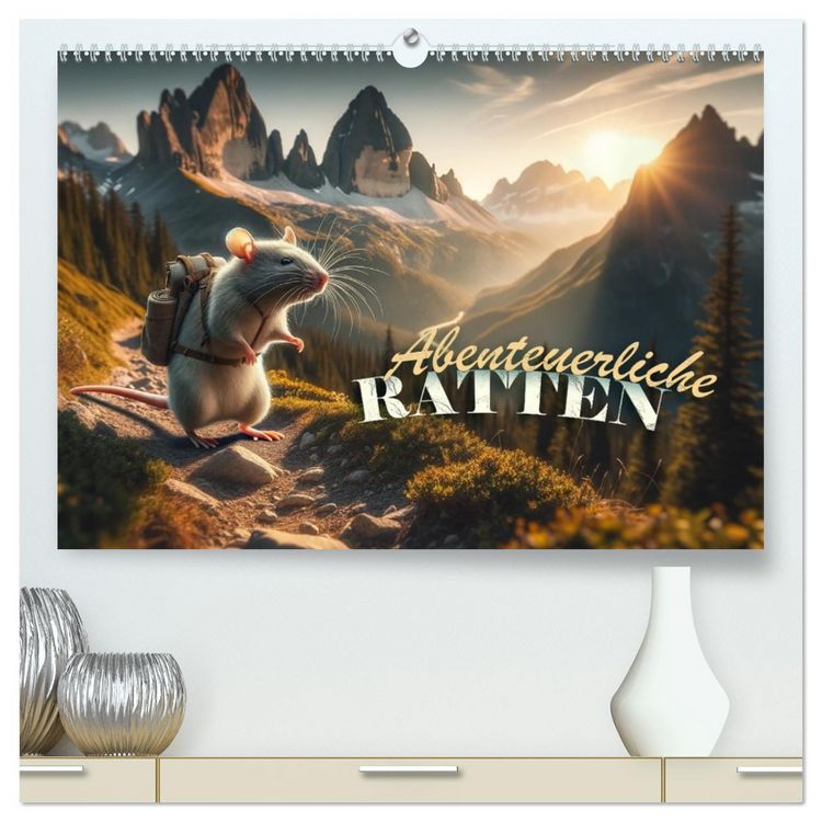Produktbild: Abenteuerliche Ratten (hochwertiger Premium Wandkalender 2026 DIN A2 quer), Kunstdruck in Hochglanz