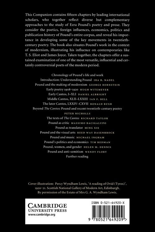 Produktbild: The Cambridge Companion to Ezra Pound